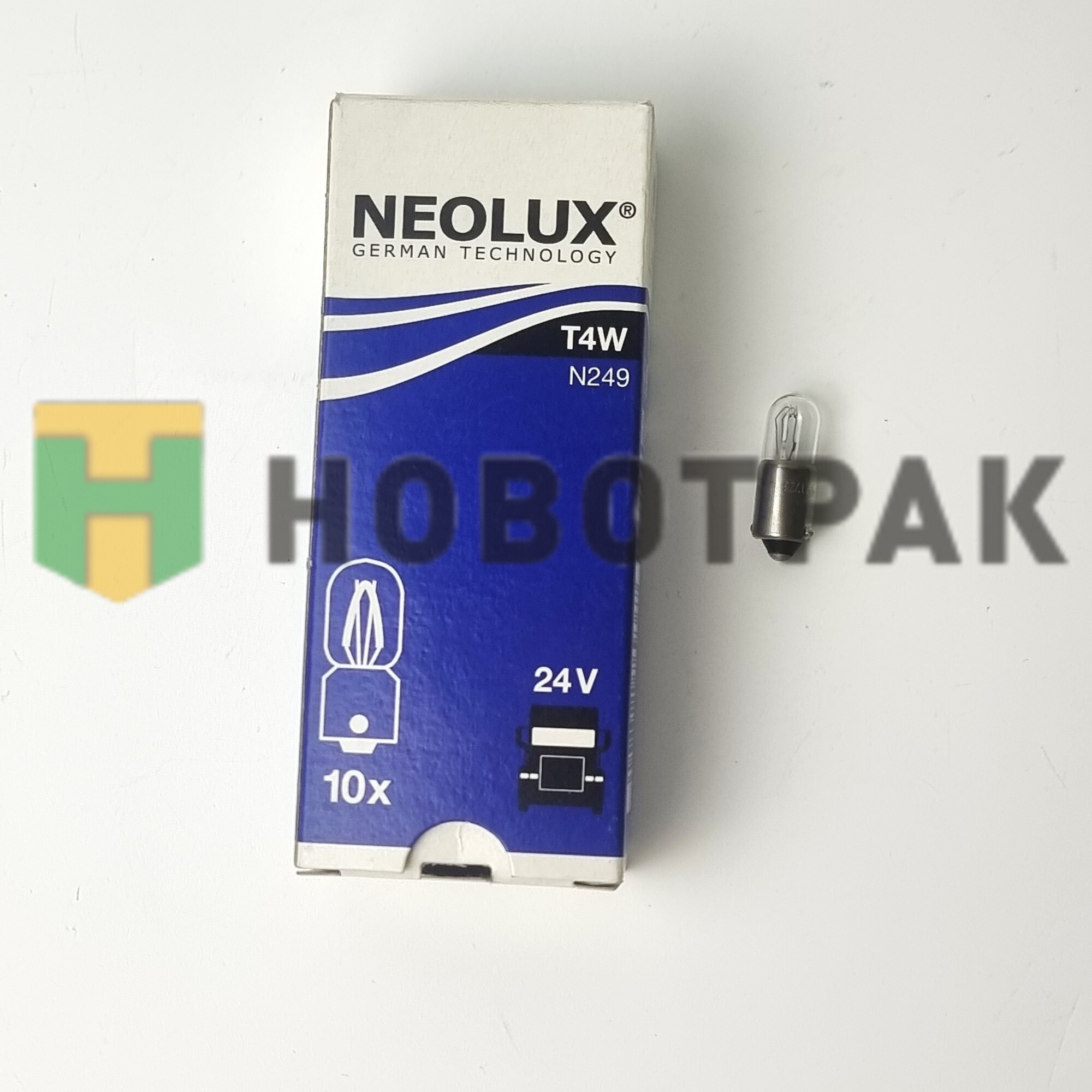 Лампа накаливания T4W 24V BA9S N249