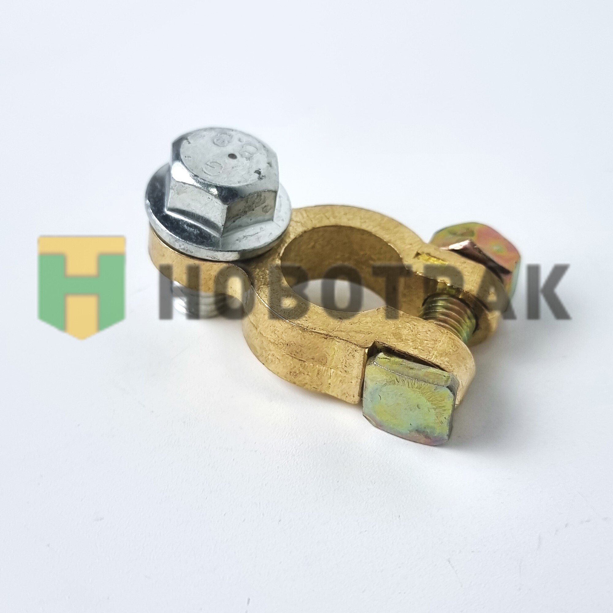 Клемма АКБ (-) d=15.9mm, кабель 50-120 mm2, крепл. провода АКБ болтом M10x1.5