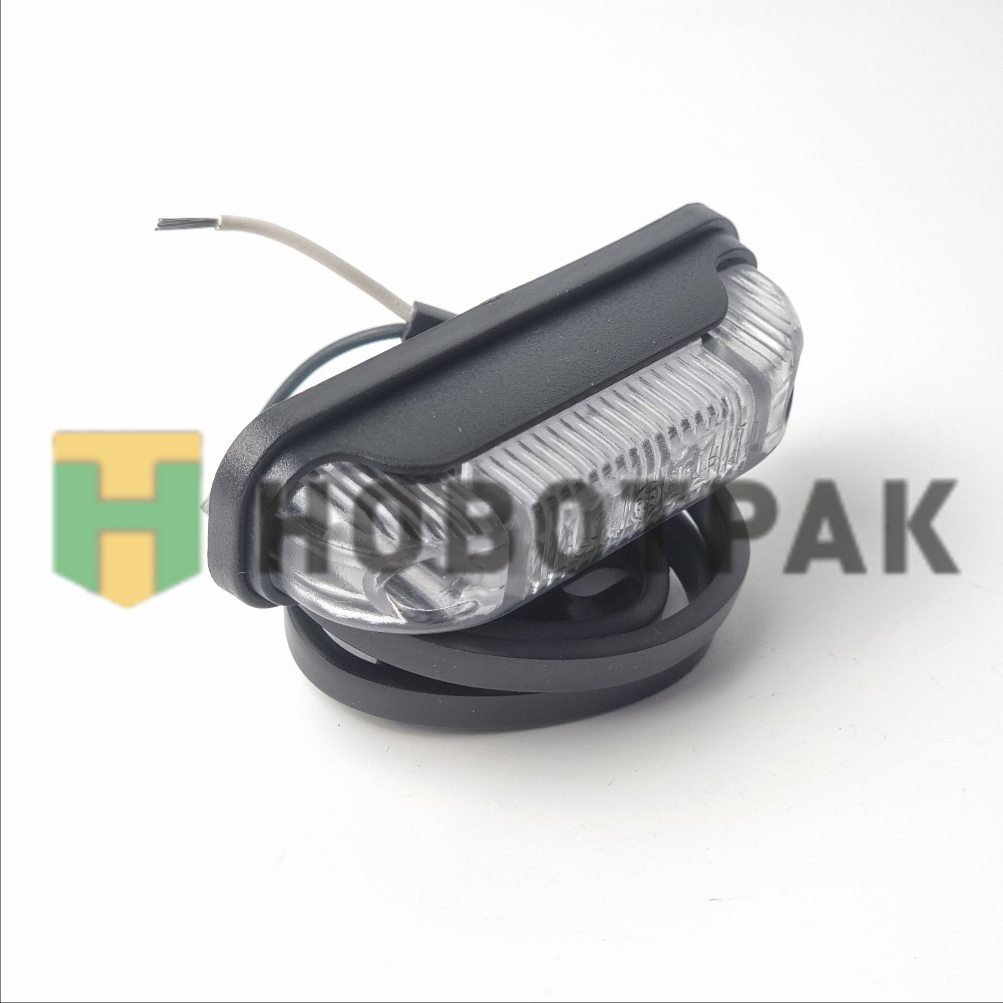 Фонарь габаритный LED жёлтого цвета с проводом с кронштейном
