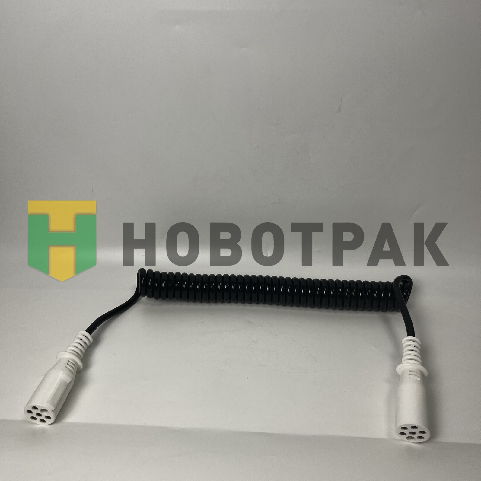 Кабель спиральный 7/6 полюс. с 2 штекерами (пласт цельн.) 8801619SX