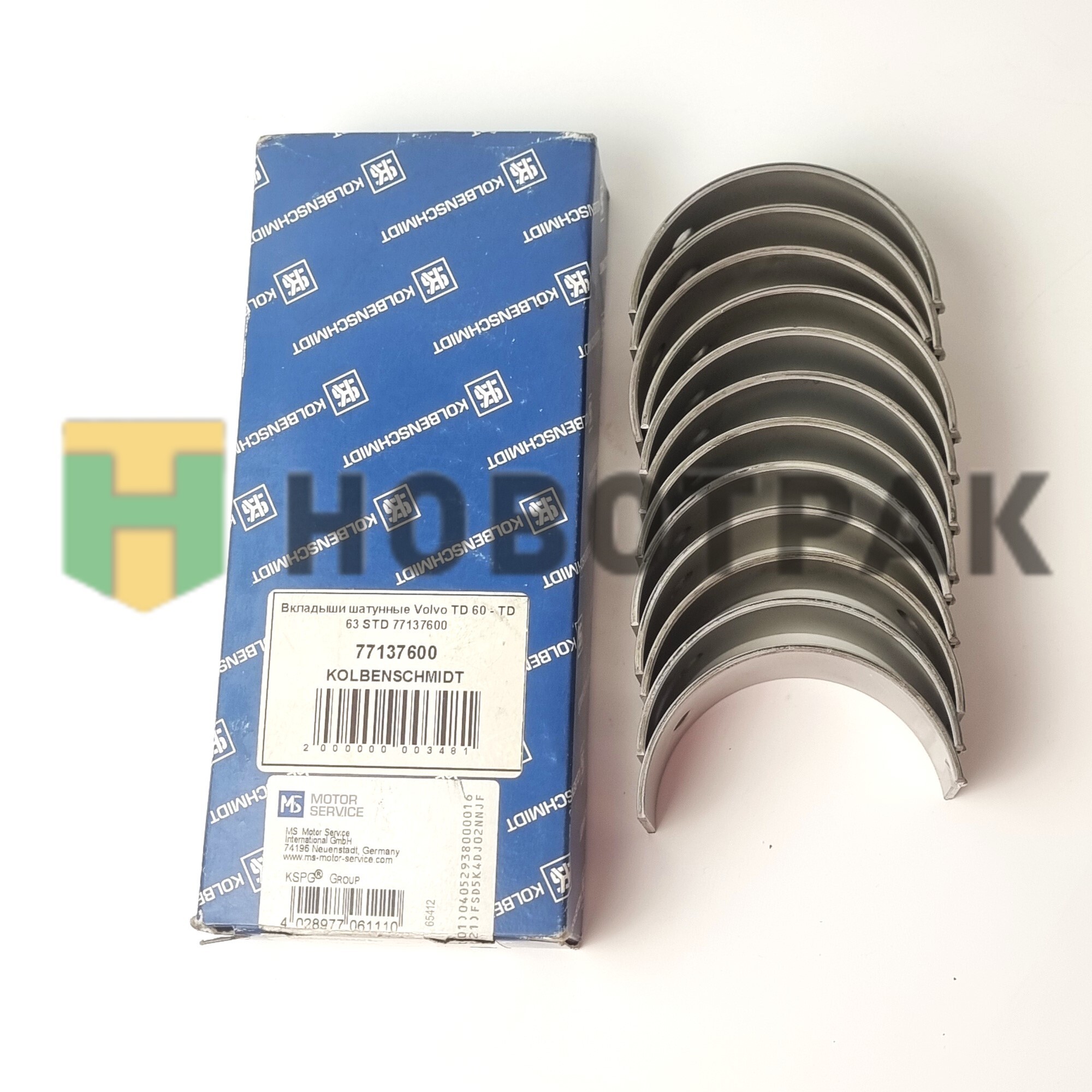 Вкладыши шатунные Volvo TD 60 - TD 63 STD 77137600