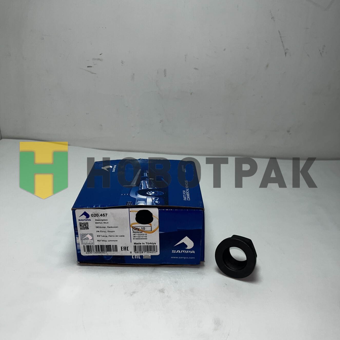 Гайка колесная с юбкой M20x1.5 H=20 SW27 020457