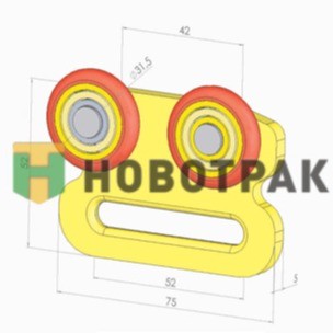 Ролик боковой шторки полуприцепа