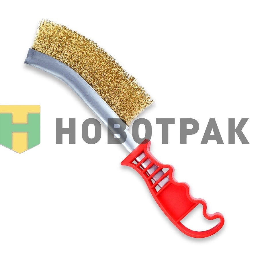 Щетка металлическая с пластиковой ручкой