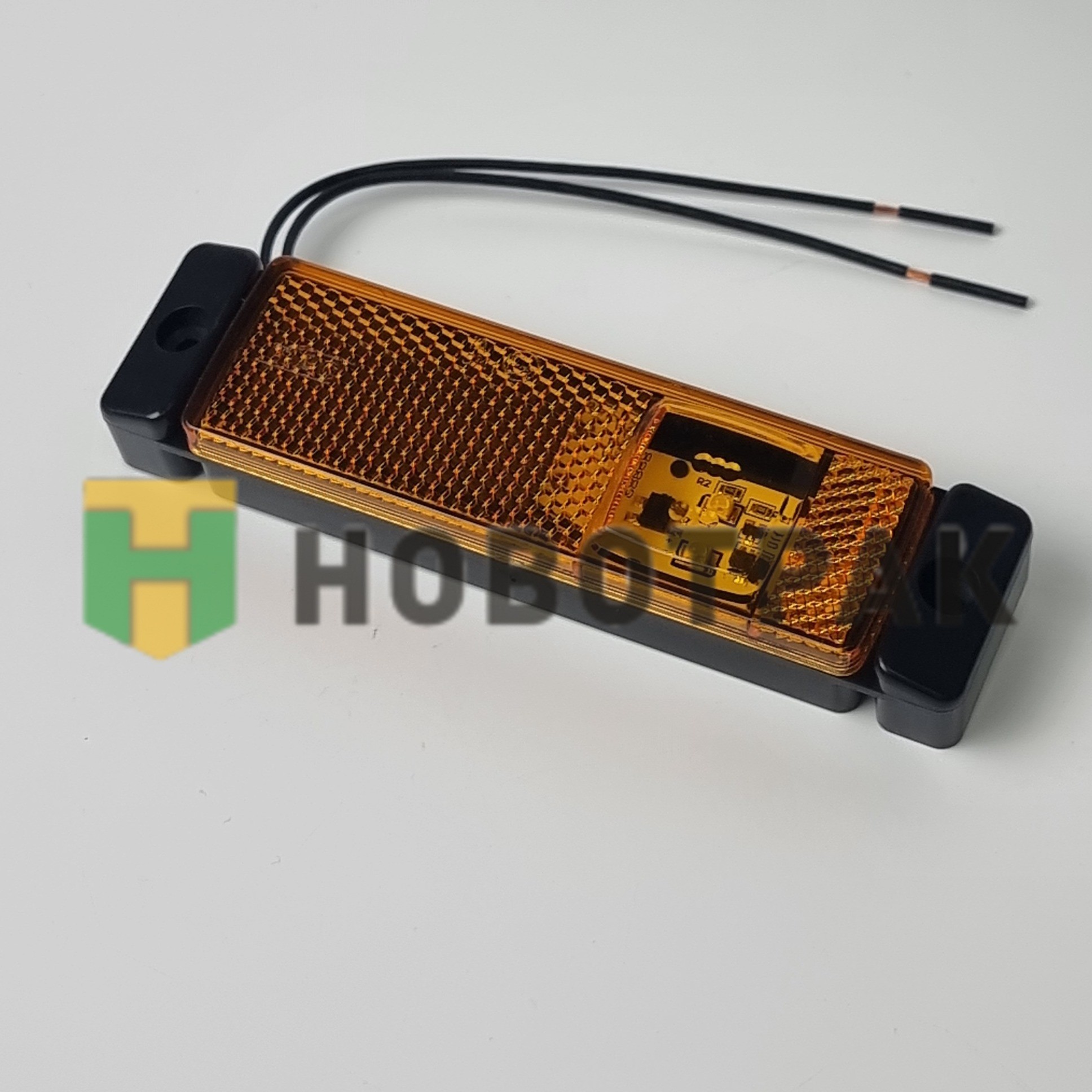 Фонарь габаритный LED желтый с проводом