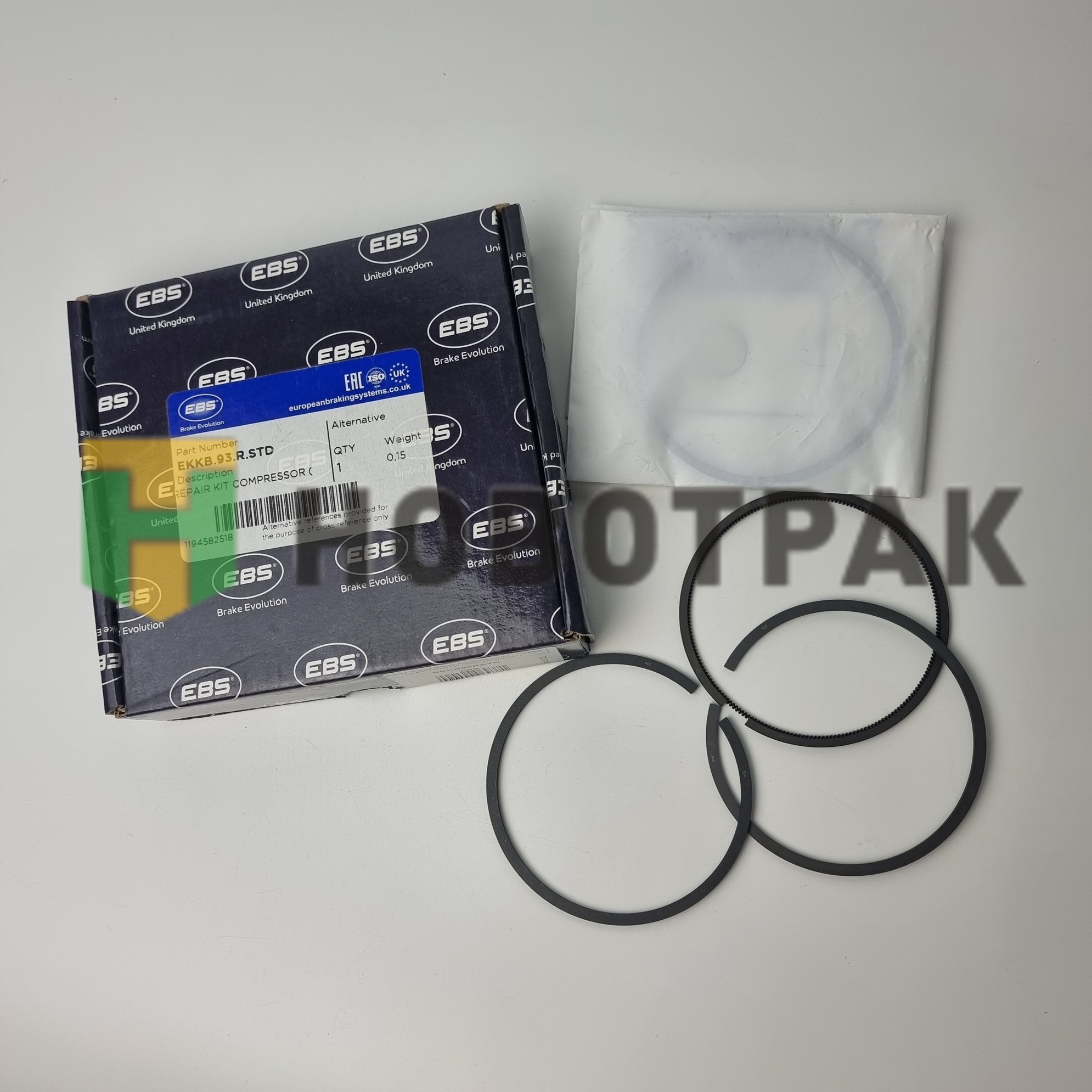 Кольца поршневые компрессора LP4857 EKKB93RSTD (2шт комплект)