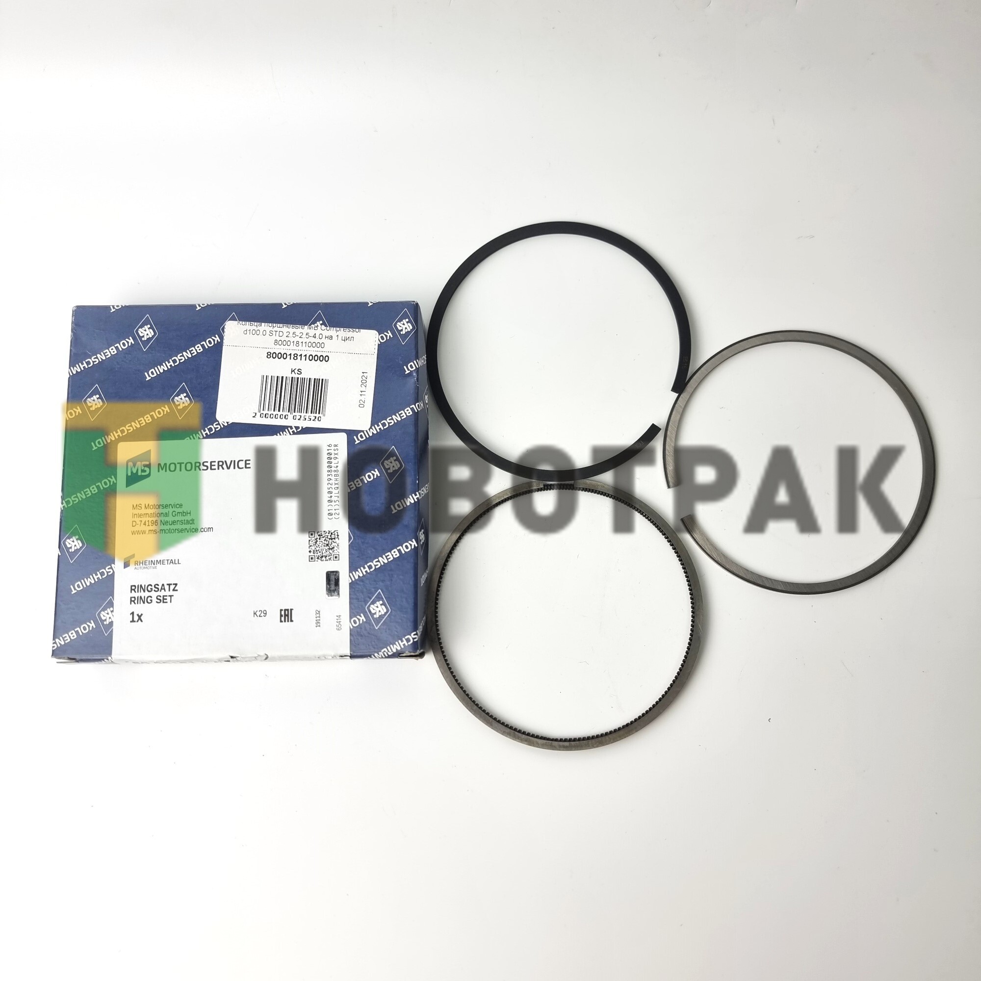 Кольца поршневые MB Compressor d100.0 STD 2.5-2.5-4.0 на 1 цил 800018110000