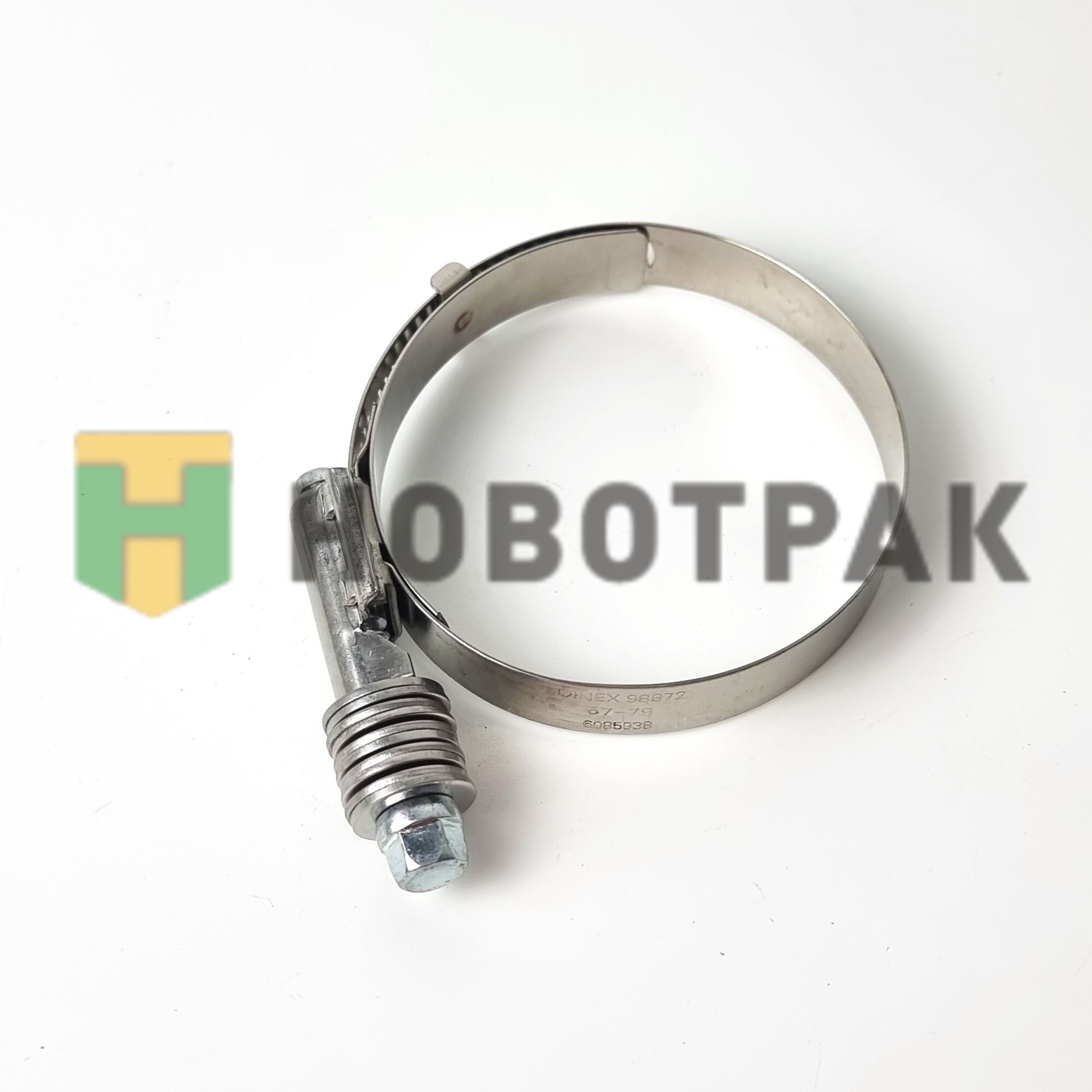 Хомут силовой червячный D-57/79x16мм (нерж) 98872