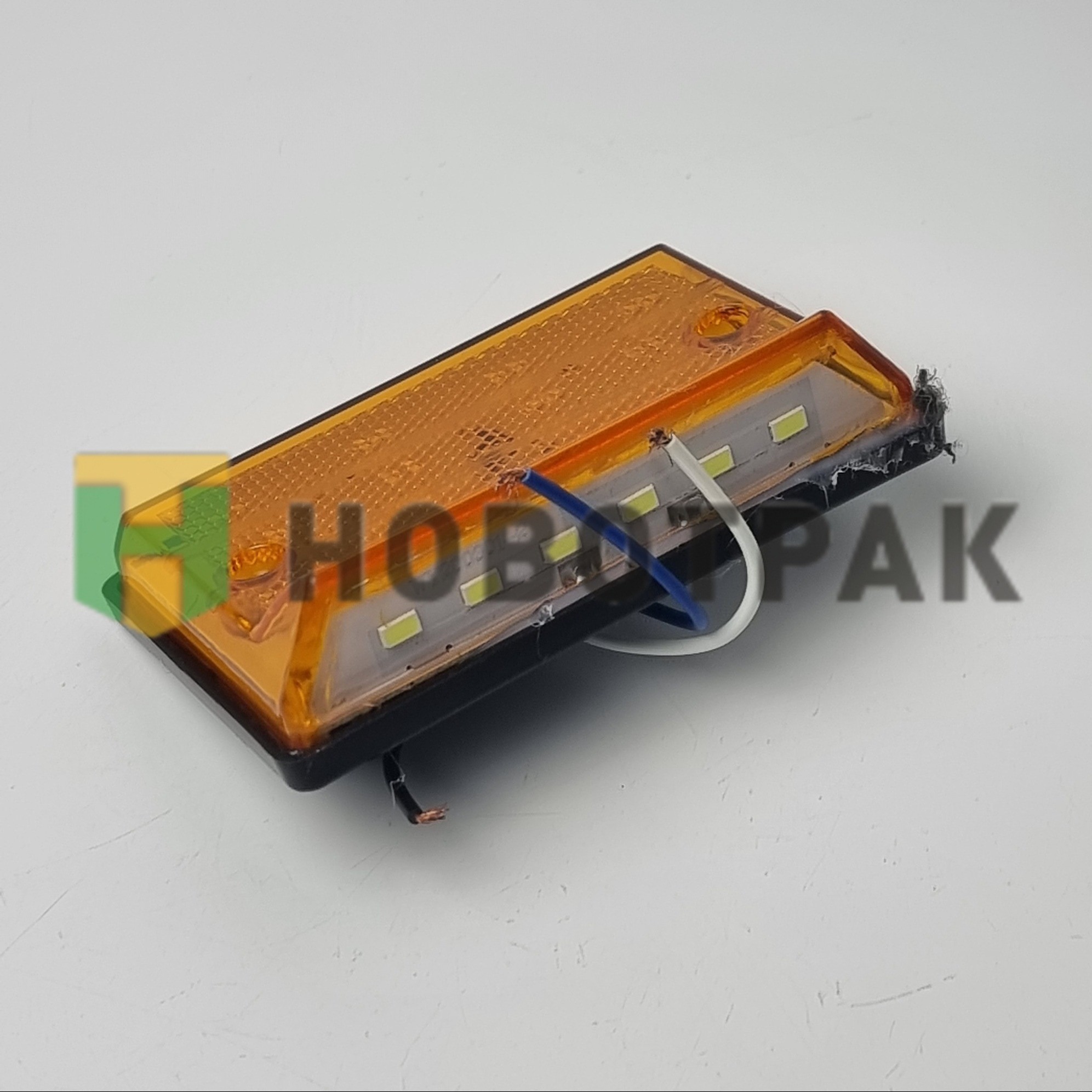 Фонарь габаритный боковой LED оранжевый (с подсветкой колеса) 0213731