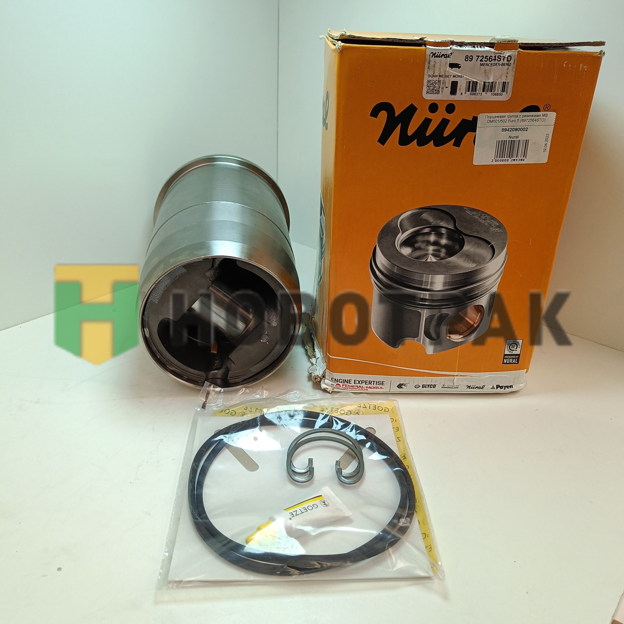 Поршневая группа с резинками MB OM501/502 Euro 5 (8972564STD)