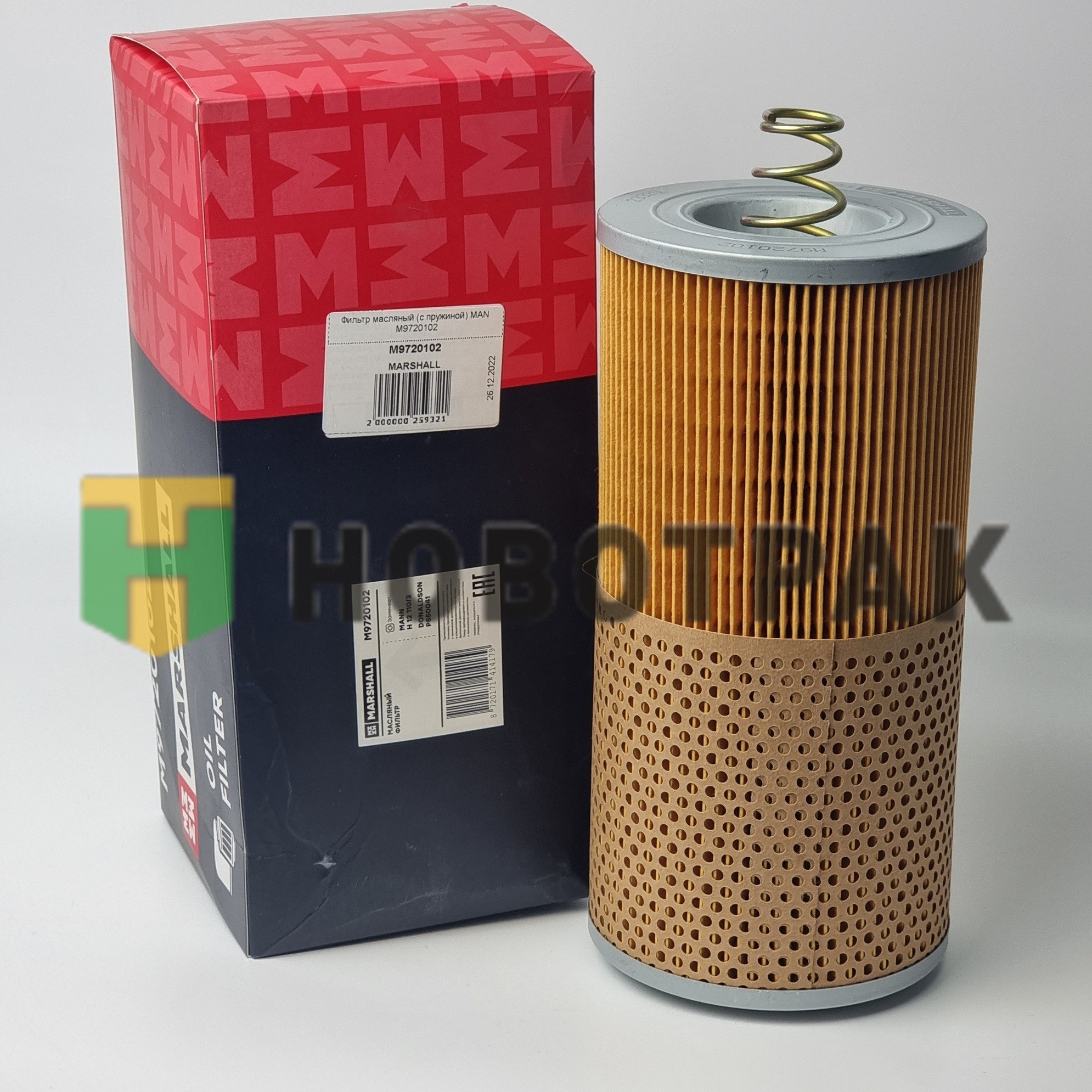Фильтр масляный (с пружиной) MAN M9720102