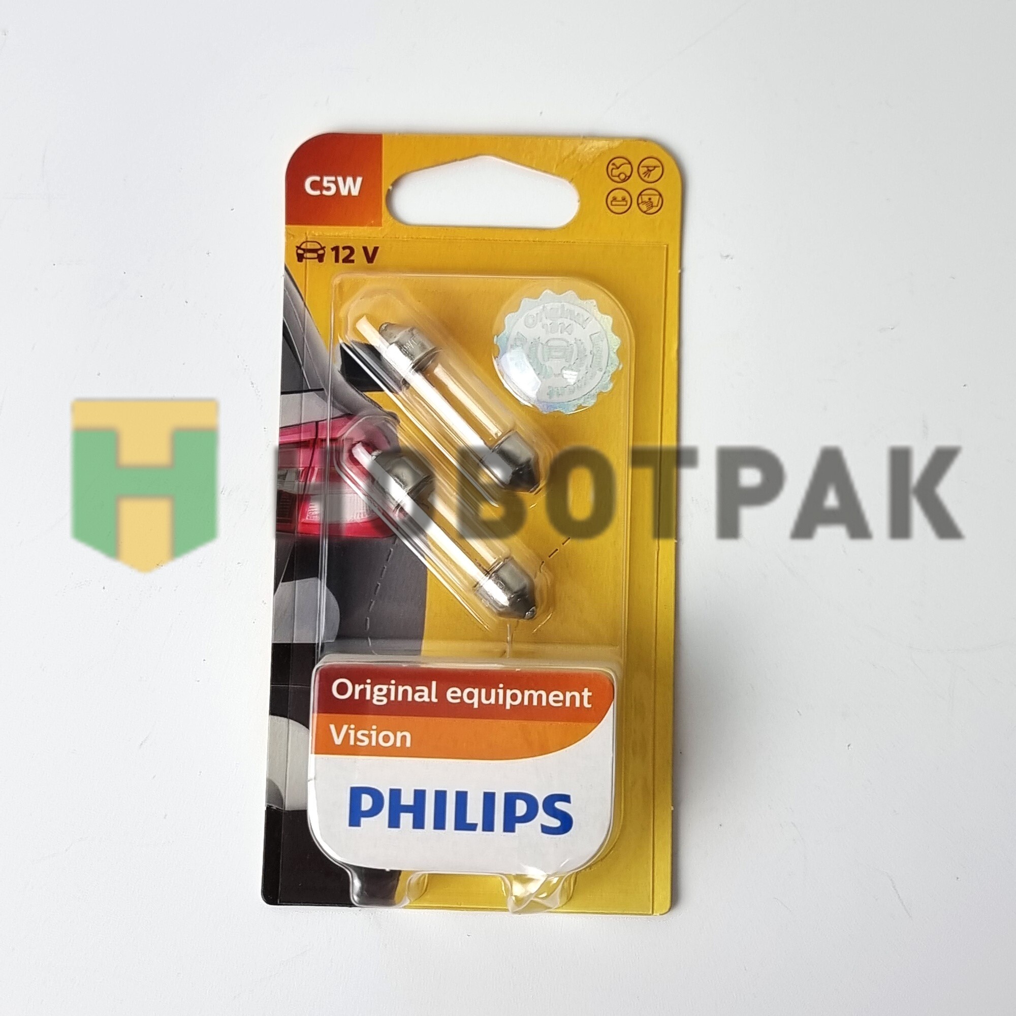 Лампа накаливания C5W 12V (blister 2шт) 12844B2