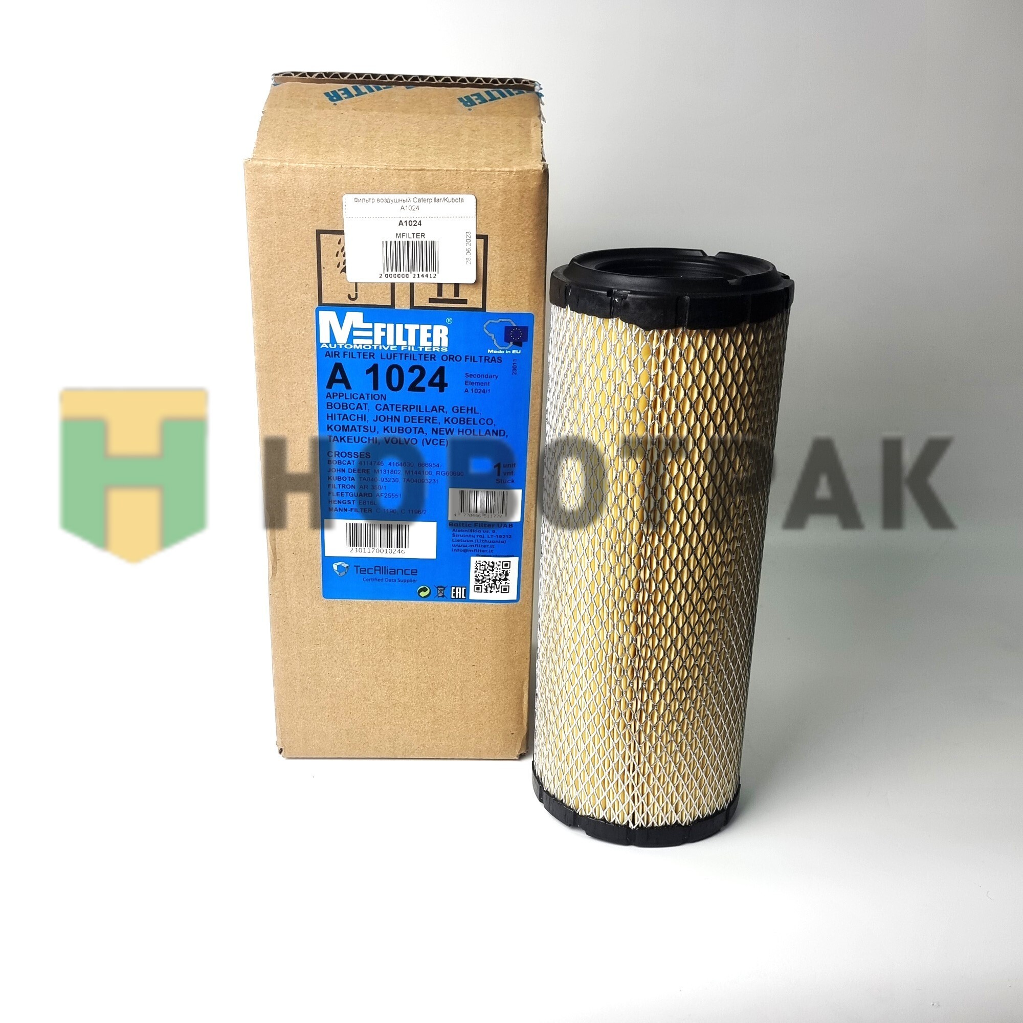Фильтр воздушный Caterpillar/Kubota A1024