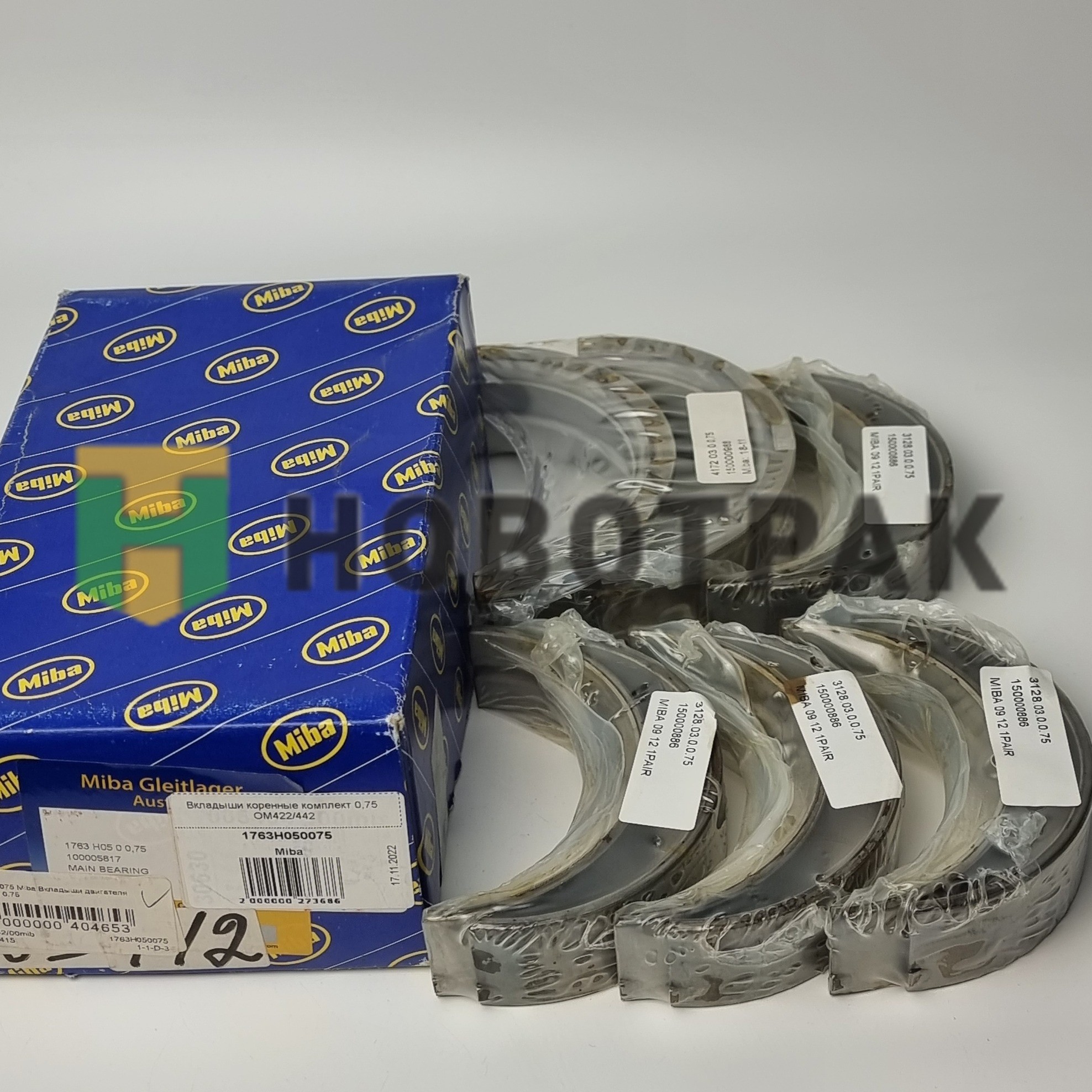 Вкладыши коренные комплект 0,75 OM422/442