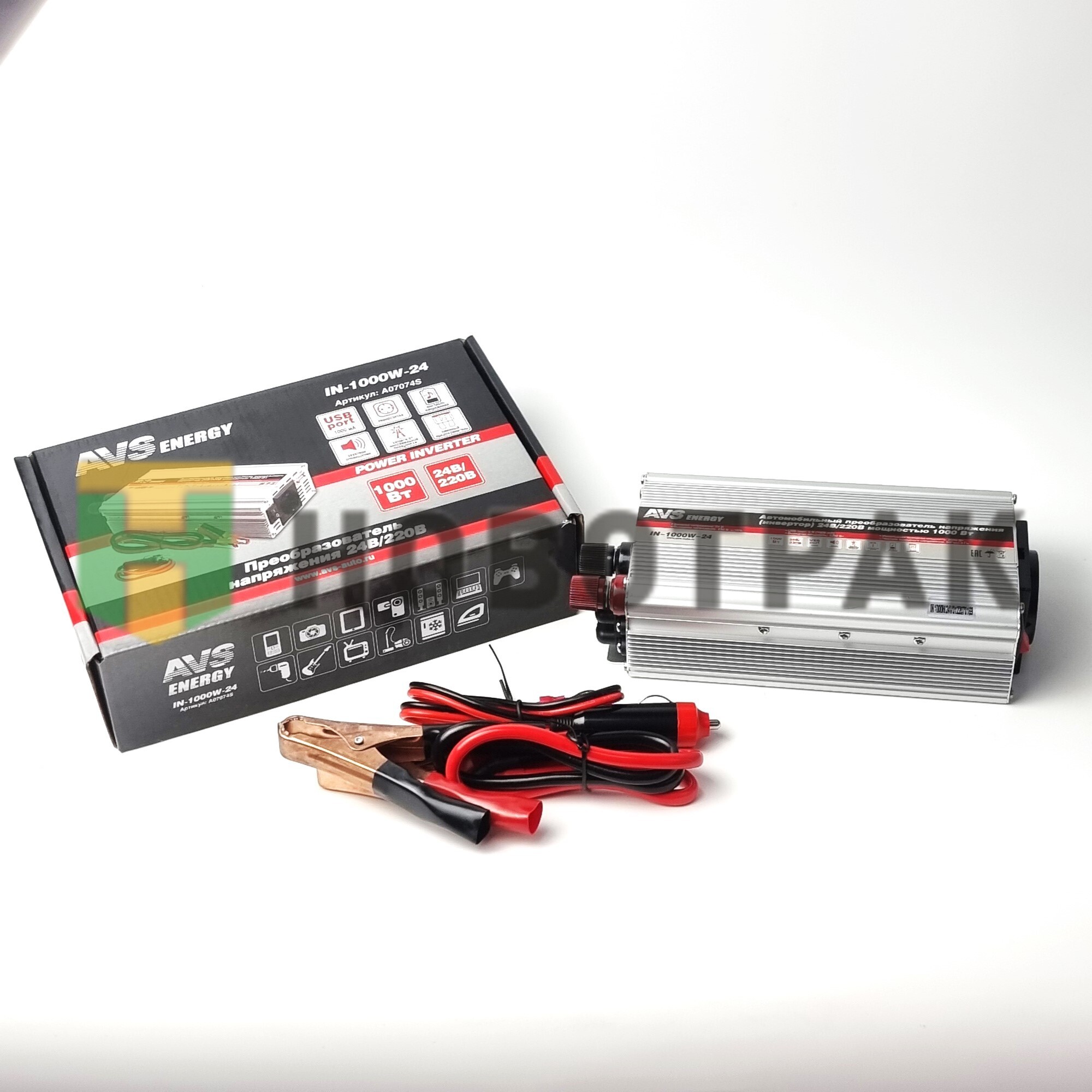 Автомобильный инвертор 24/220V 1кВт IN-1000W-24