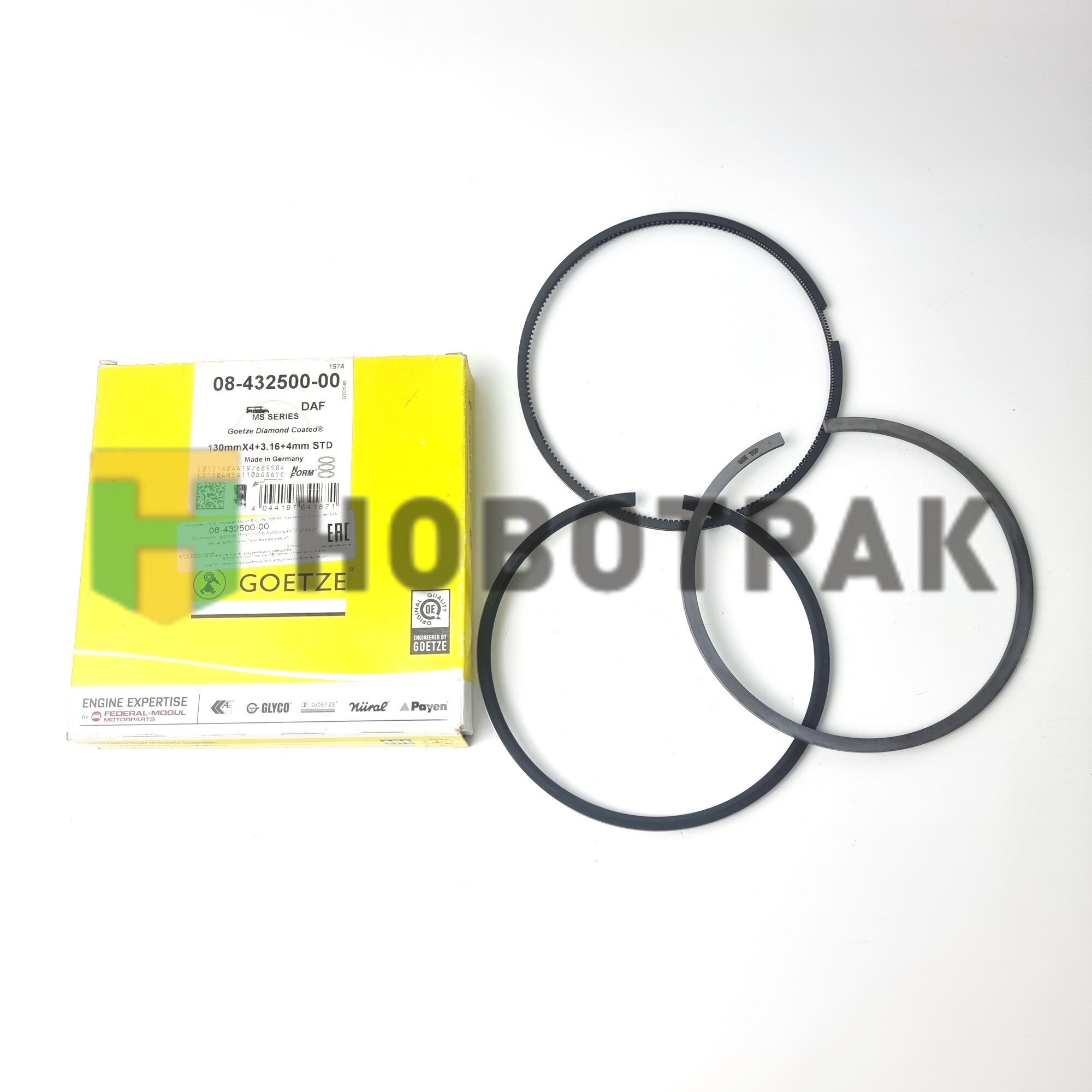 Кольца поршневые d130 STD MX300/340/375 DAF 85CF/XF105 0843250000