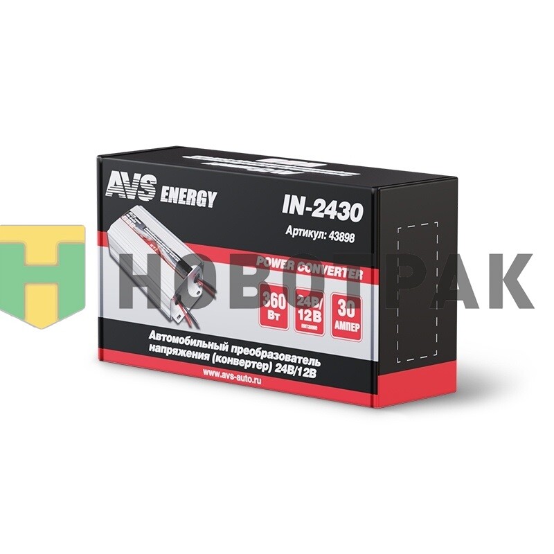 Автомобильный инвертор 24/12V IN-2430 (30A) 43898
