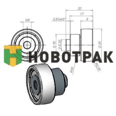 Ролик сдвижной крыши D-24