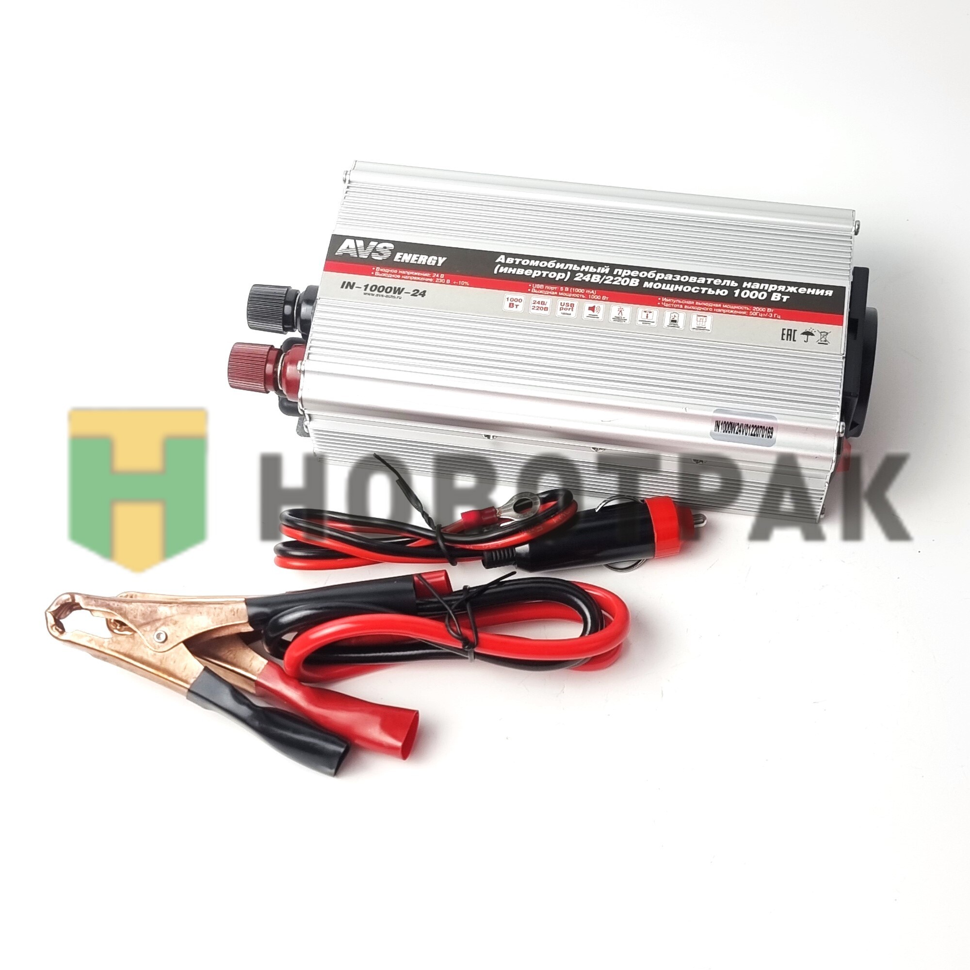 Автомобильный инвертор 24/220V 1кВт IN-1000W-24