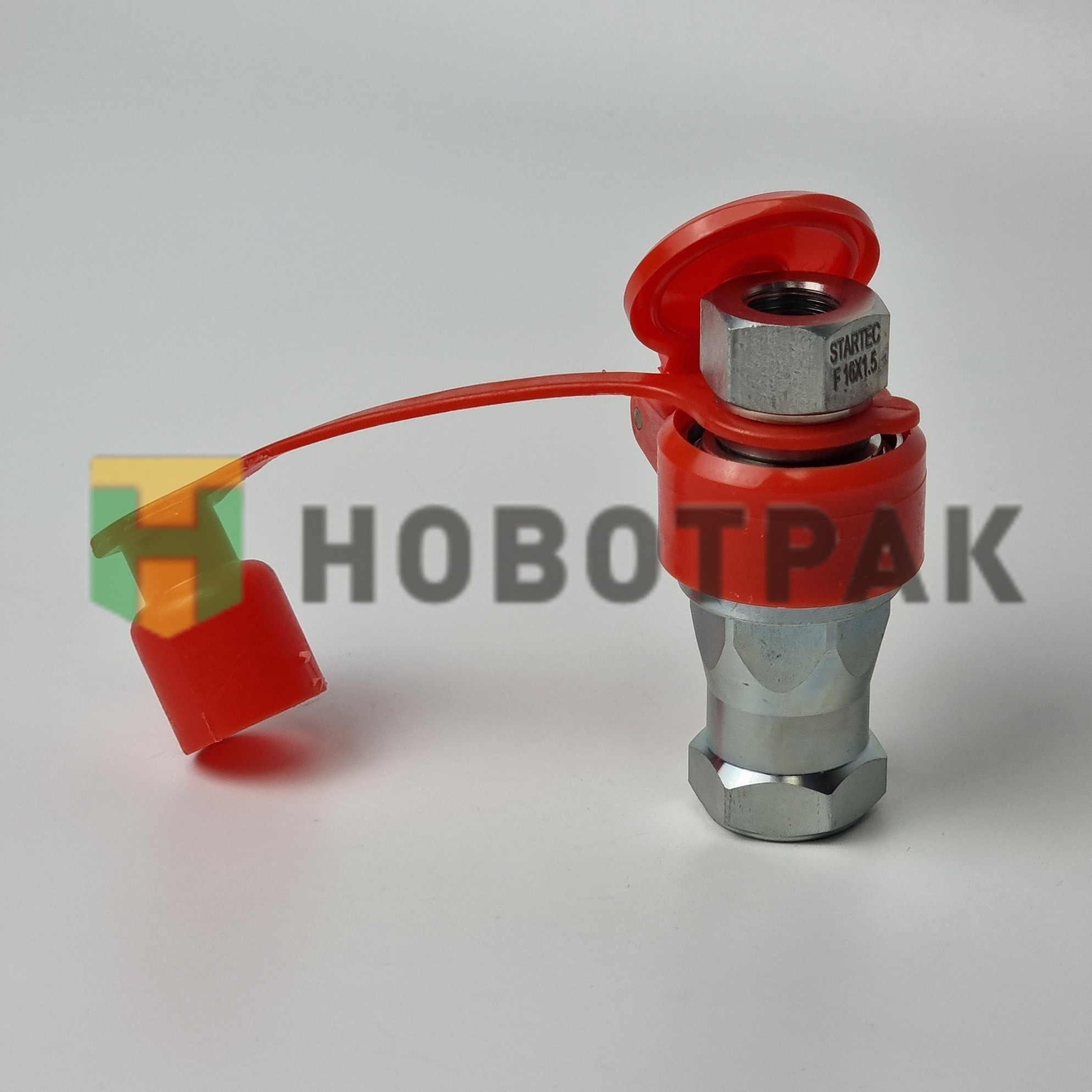 Головка соединительная с клапаном красная INF10168