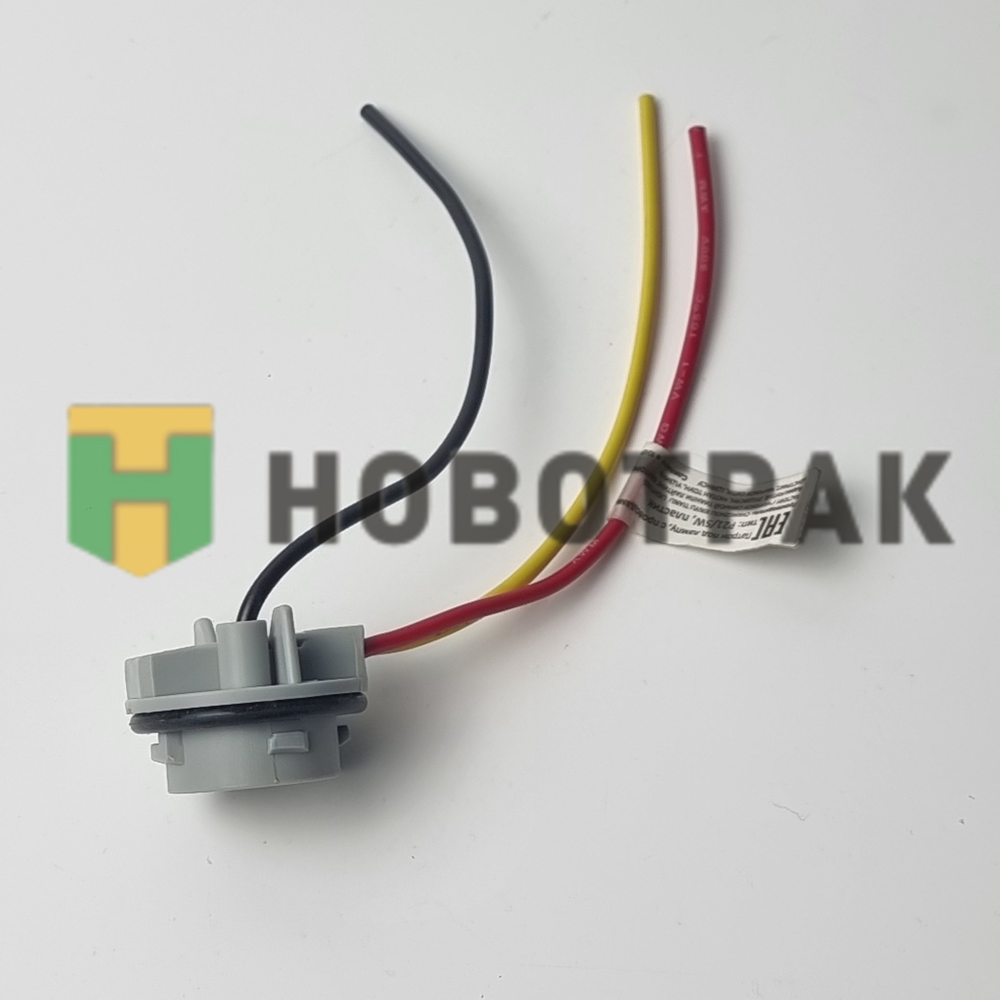 Патрон под лампу P21/5W (1157 двухконт. смещ по высоте) с проводами, пластик