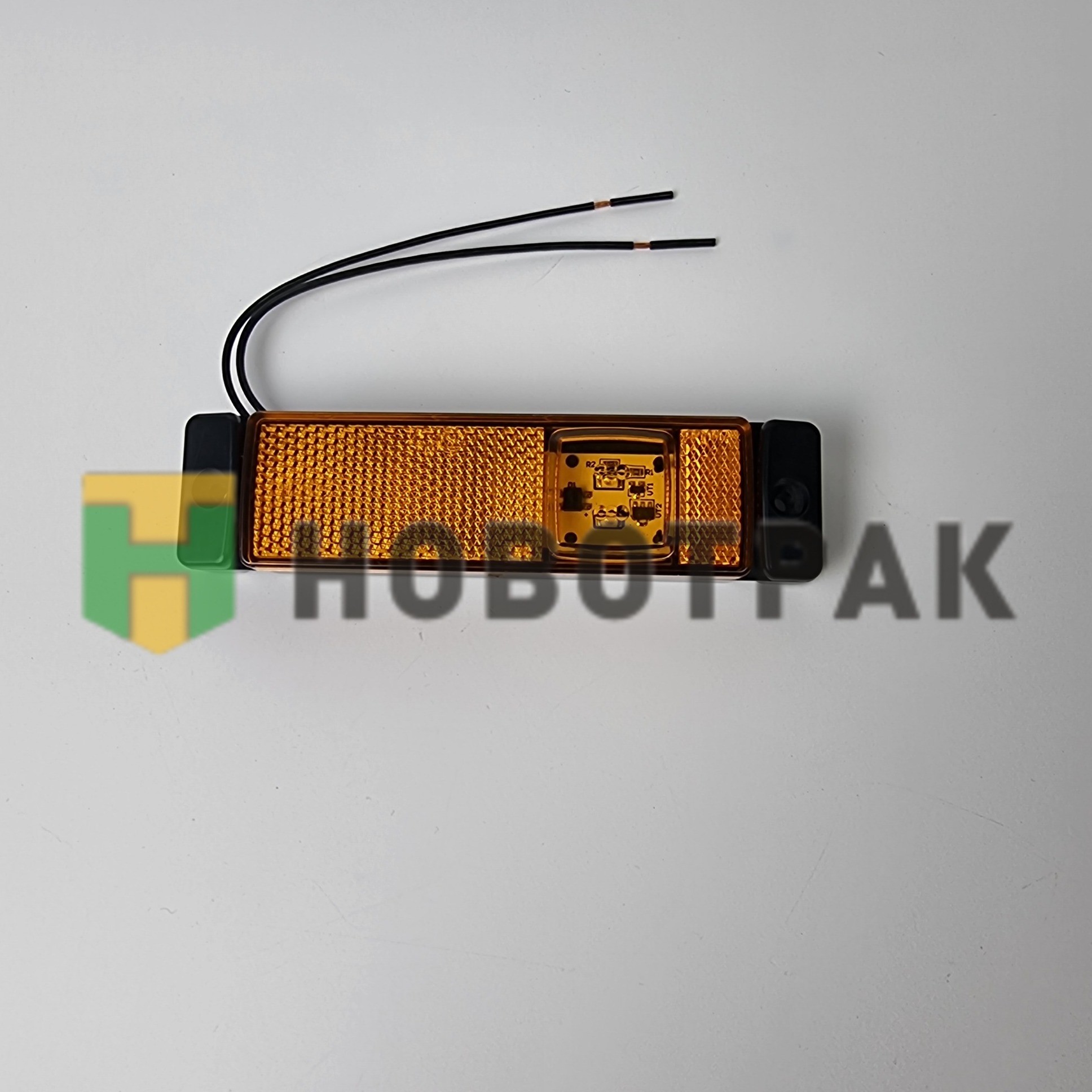 Фонарь габаритный LED желтый с проводом