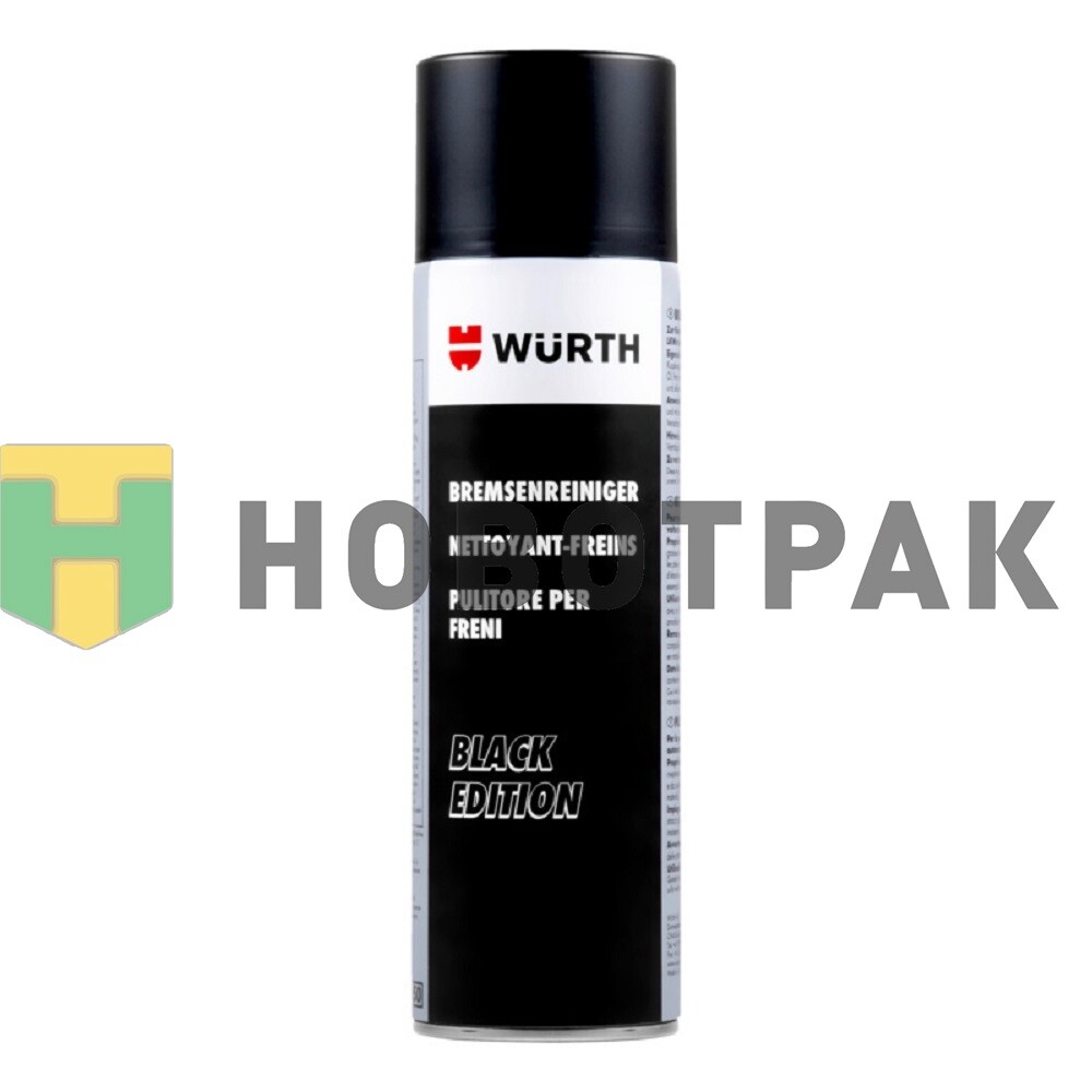 Очиститель тормозов WURTH "BLACK" ( 500 мл) 5988000355