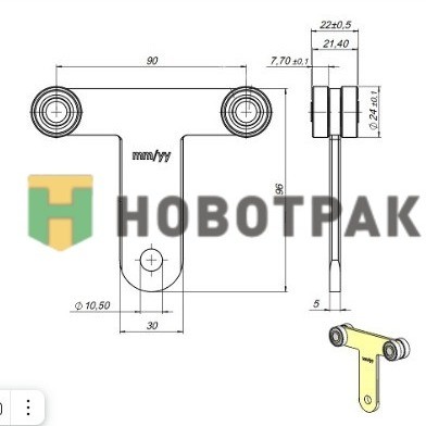 Роликовая тележка боковой шторы SPRT0013