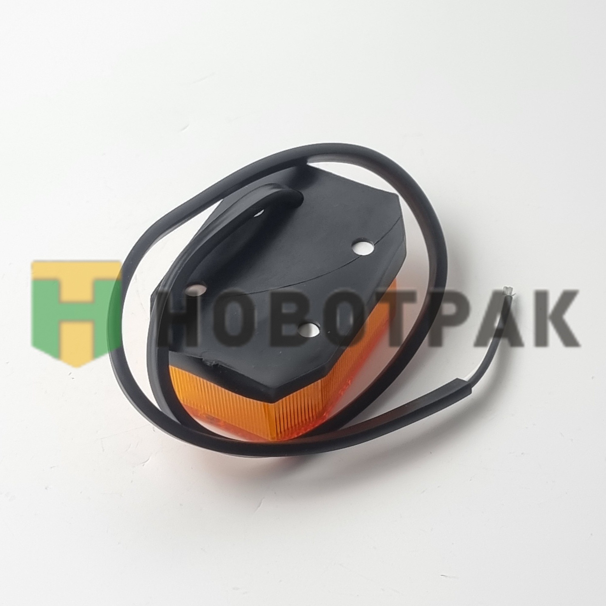 Фонарь габаритный LED жёлтого цвета с угловым кронштейном, светоотражателем и проводом FT001ZLED