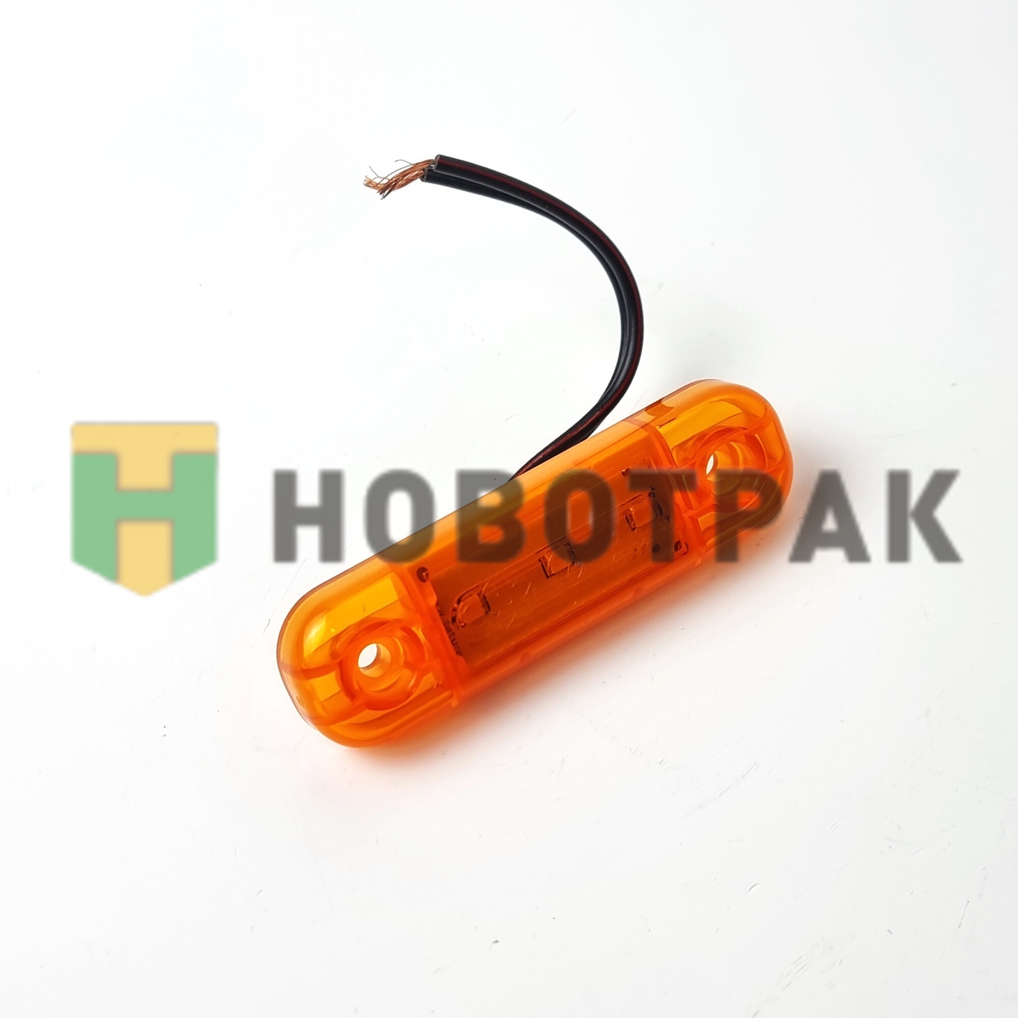 Фонарь габаритный желтый жгут без разъема М4 м/о 60 мм ФГ01Ж