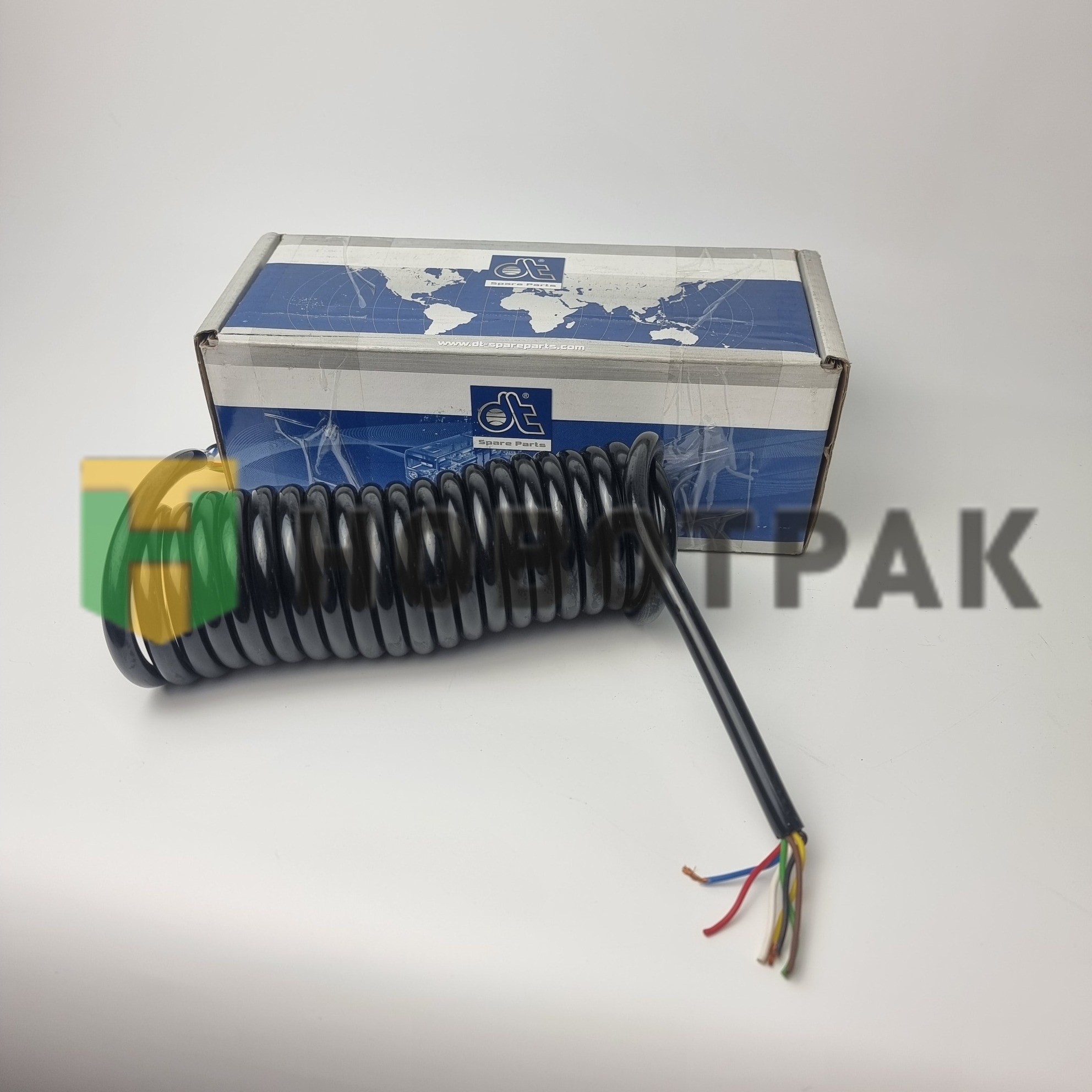 Кабель спиральный! 5-ти полюсный, ABS, L=4500mm, ISO7638 без штекера\DAF