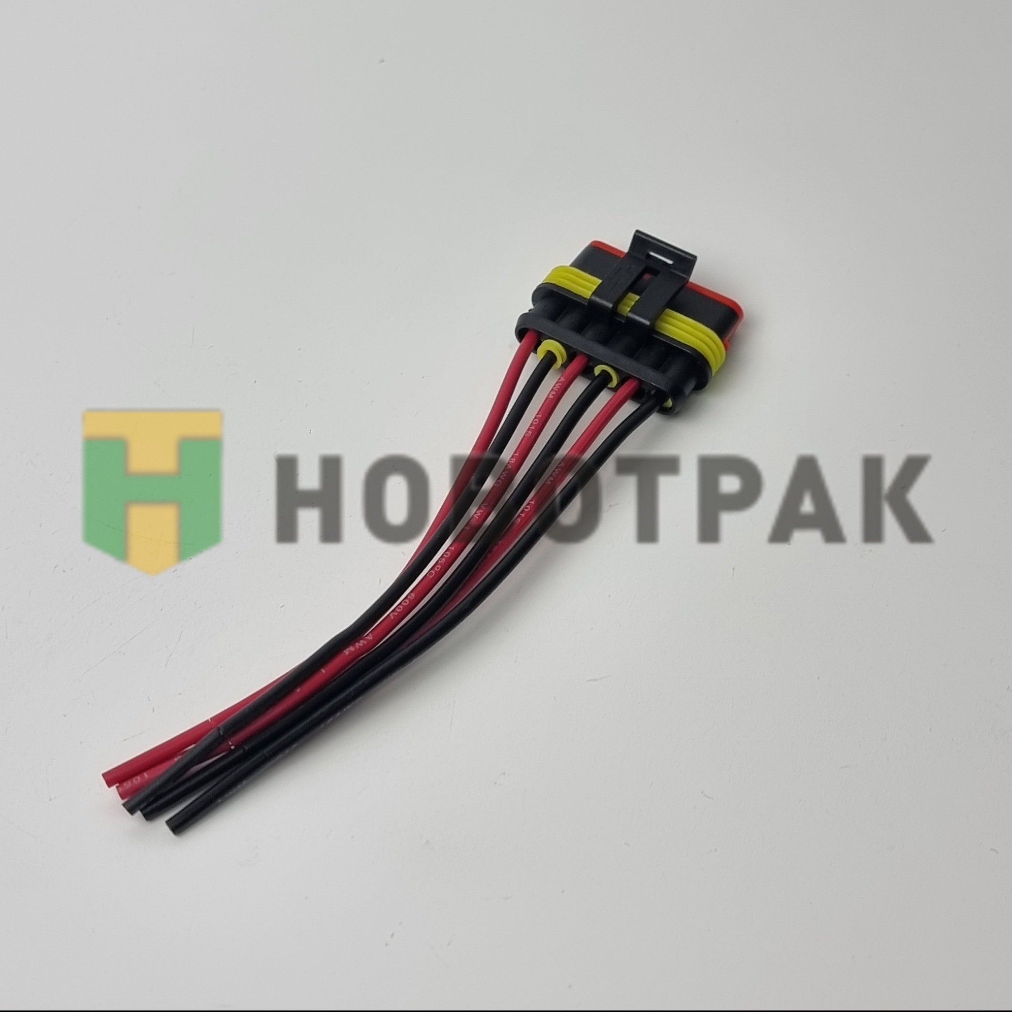 Разъём СПГ6Р прямоугольный 6-ти контактный (ан.АМР 282090) (розетка) с проводами 06730