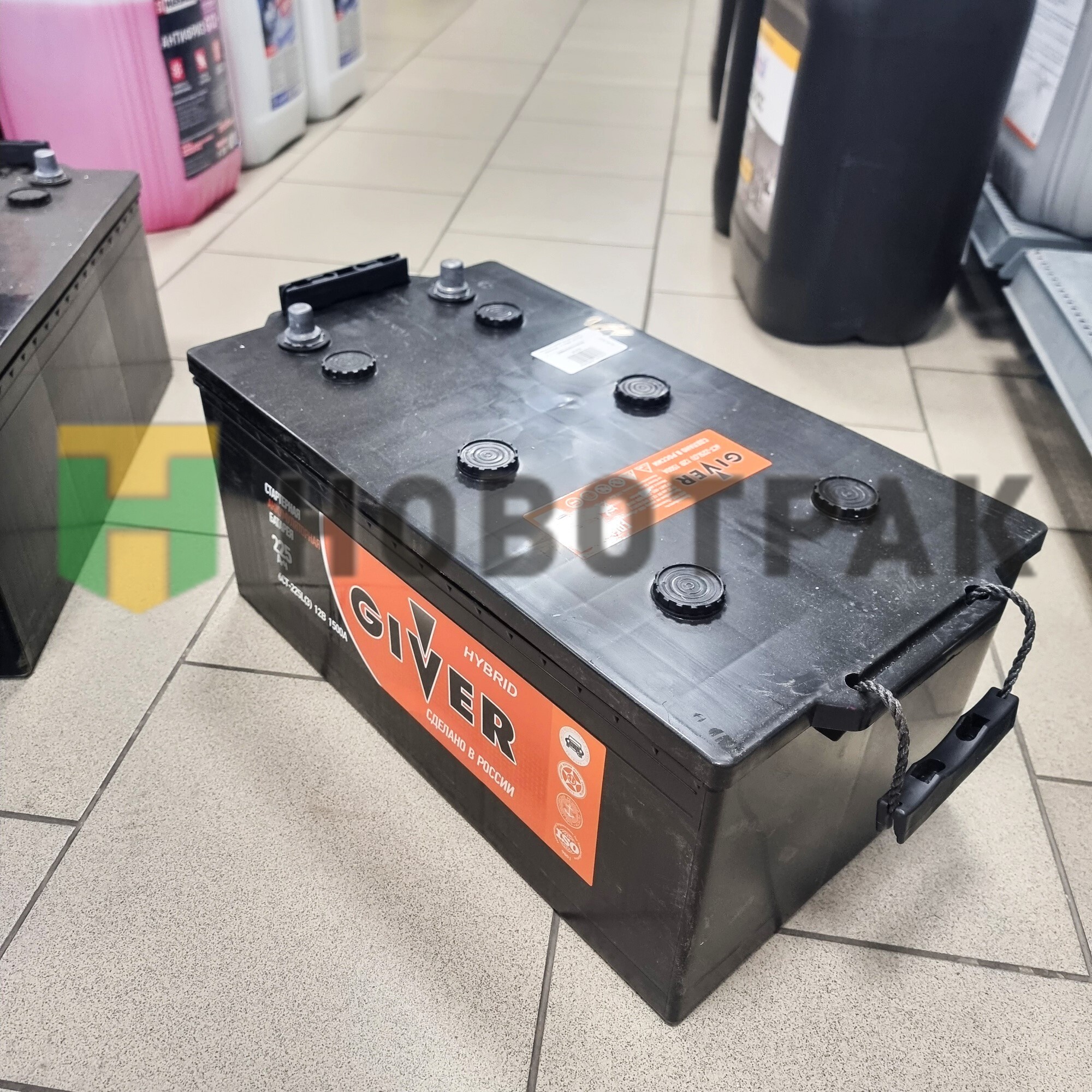 Аккумуляторная батарея 225Ah евроконус (+ слева) 6CT225
