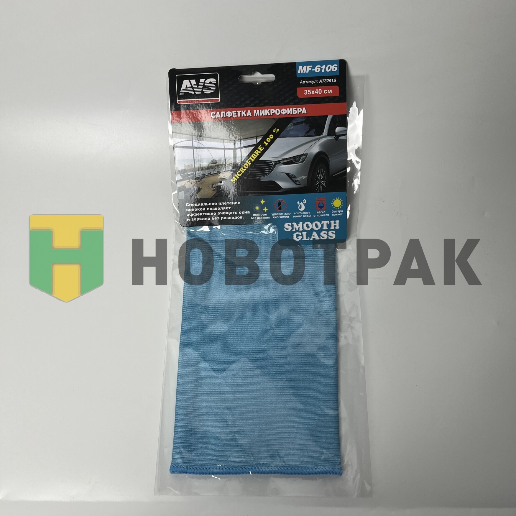 Салфетка для стекол и зеркалмм35х40м A78291S