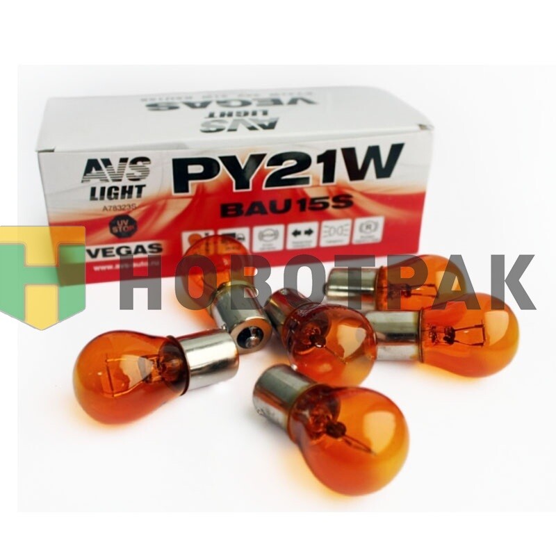 Лампа накаливания PY21W 24V BAU15s (желтая) (10шт) A78323S