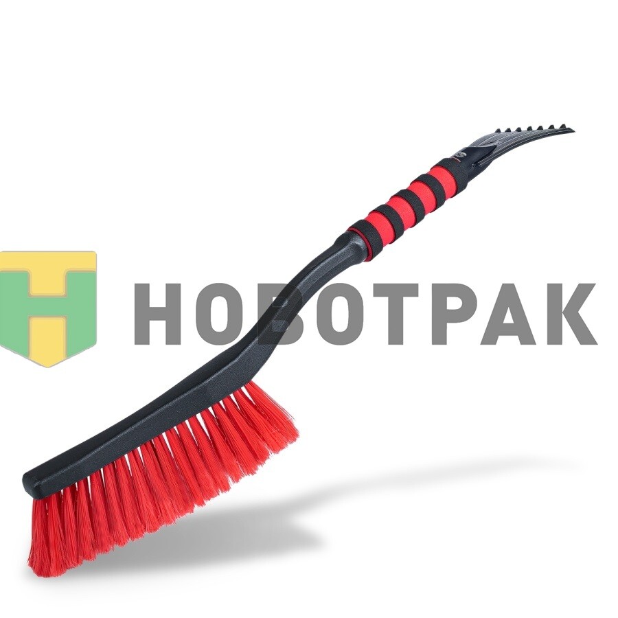 Щётка-скребок(62 cм), мягкая ручка, распушенная щетина. 43711