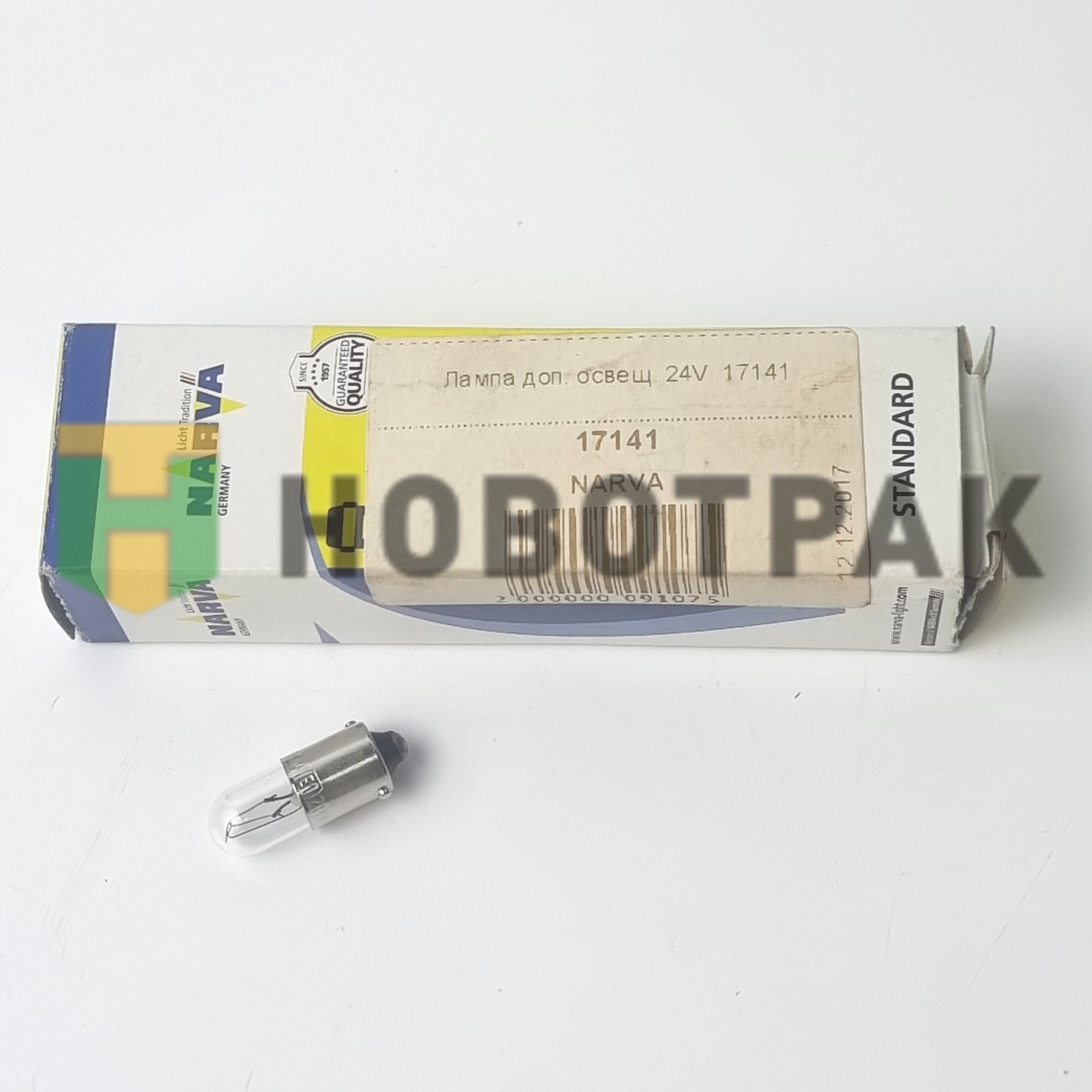 Лампа накаливания T4W 24V 4W BA9S 17141