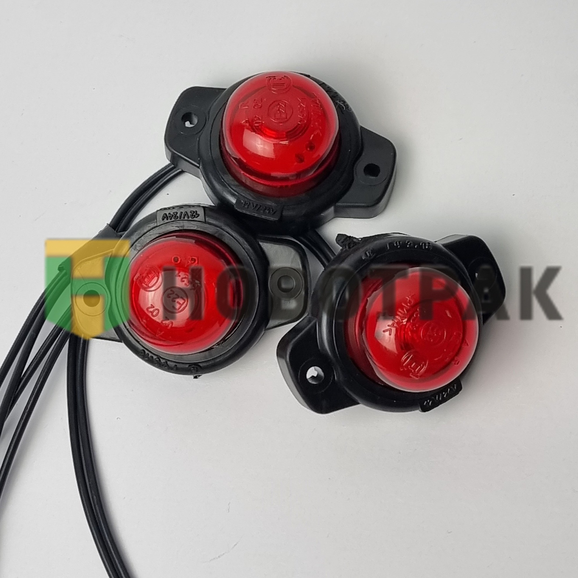 Фонарь габаритный контакт"шайба"белый корпус 12/24 ГФЗ18LED